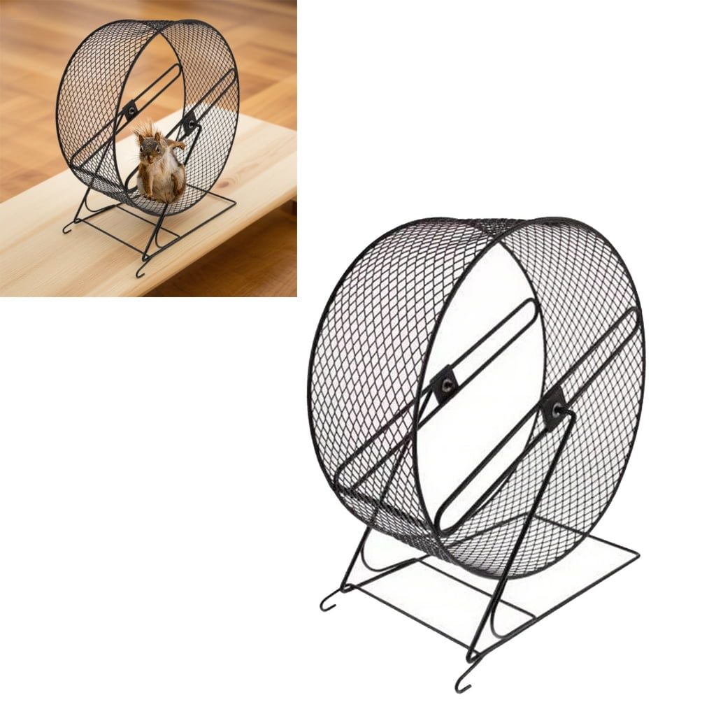 PatungKu Calm Small Pet Running Wheel Iron Building For Hamsters Squirrels Unguis Crushing And Exercise