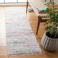thumbnail image 3 of SAFAVIEH Rag Skylar Striped Cotton Runner Rug, Light Green/Multi, 2'3" x 7', 3 of 12