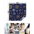 thumbnail image 4 of Christmas Yellow Snowflake Cloth Napkins Set of 4 Reusable Dinner Napkins, Winter Xmas Blue Simple Cocktail Napkin Washable Table Napkins for Wedding/Holiday Party/Baby Shower 20"x20", 4 of 7