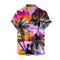 thumbnail image 4 of Hawaiian Shirt For Men Casual Fashion Summer Short Sleeve Buttons Printed T Shirt Top L, 4 of 5