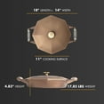 thumbnail image 6 of FINEX 14" Cast Iron Skillet with Lid - Versatile Cast Iron Pan - Cooking Pan Enhances Food Taste - Nonstick Skillet - Heirloom Kitchen Essentials - Pre-Seasoned with Flaxseed Oil, 6 of 7