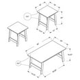 thumbnail image 5 of Table Set 3pcs Set Coffee End Side Accent Living Room Laminate Grey, 5 of 5