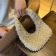 thumbnail image 3 of Bolsos de noche tejidos a mano con cuentas para mujer, bolsos de diseñador de lujo, monederos, novedad de 2024, con decoración hueca, pequeños bolsos para las axilas, 3 of 5
