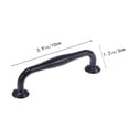 thumbnail image 4 of Flat Black Modern Door Knob Solid Two Holes Cabinet Handle Drawer Pulls for Home Kitchen, 4 of 8