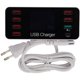 thumbnail image 1 of Cargador USB QC3.0 de 8 puertos, 5 V, 9 A, 45 W con pantalla LCD de voltaje de corriente, cargador de escritorio, enchufe europeo, 1 of 5