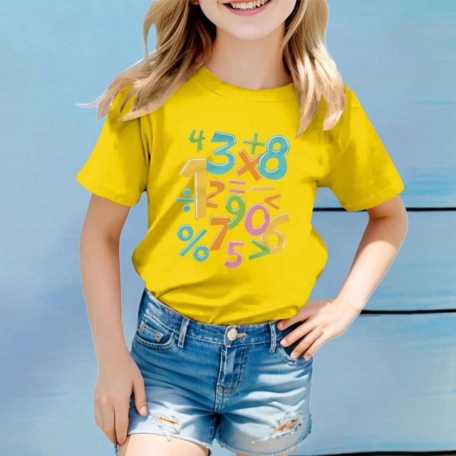 Blusa informal de moda para mujer, con estampado de manga corta y cuello redondo