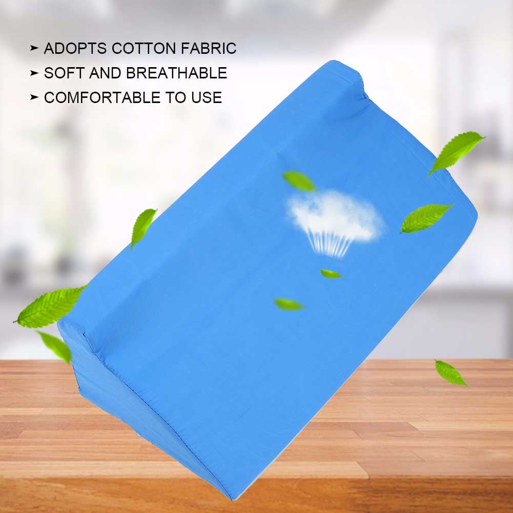 Foam Wedges for Positioning, Pillows Bedridden Bed Sores Turning Wedge Triangle Long Incline Pillow for Sleeping Pressure Sore Cushion Wedge Body Pillow[Blue]