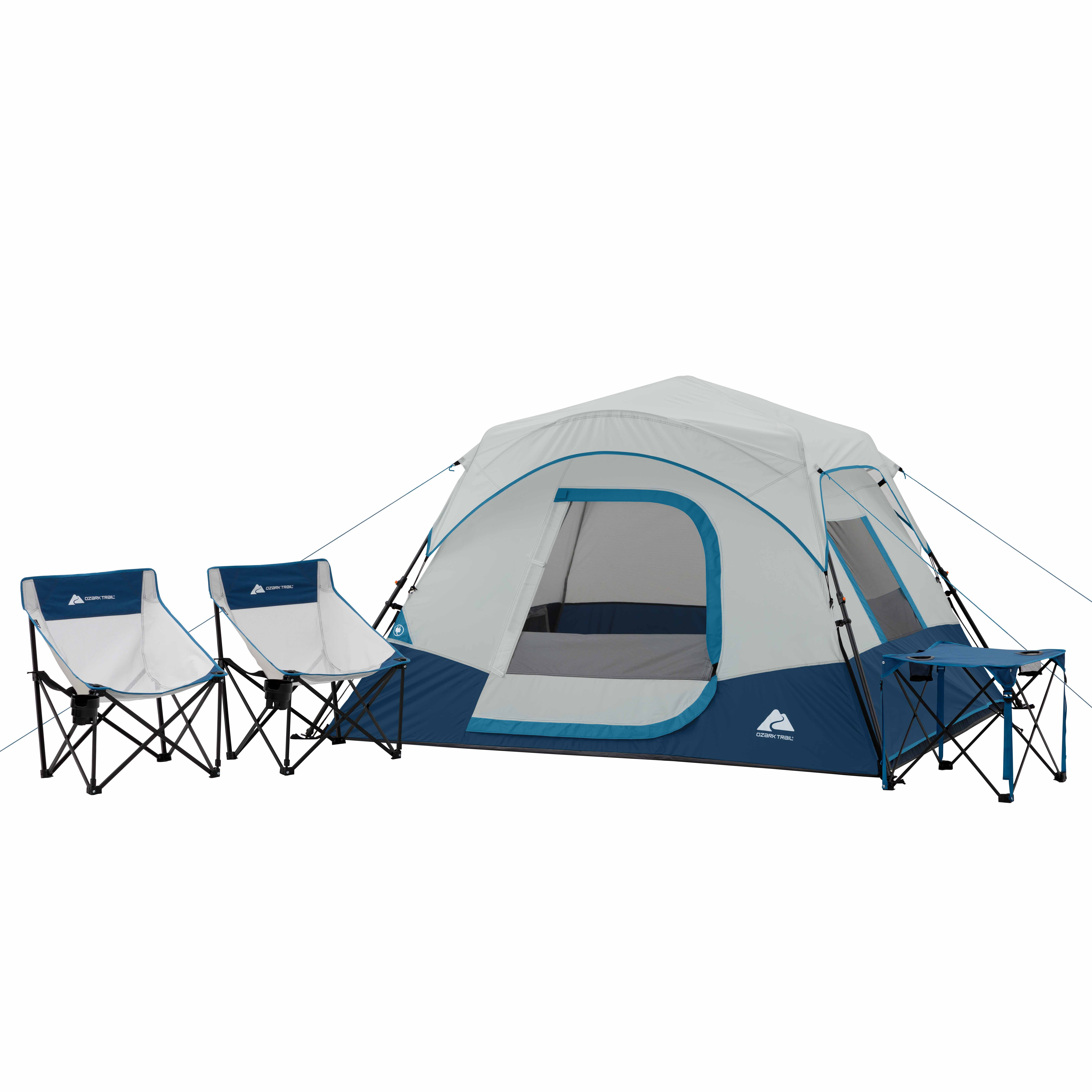 4-Piece Ozark Trail Tent, Chair & Table Camping Combo
