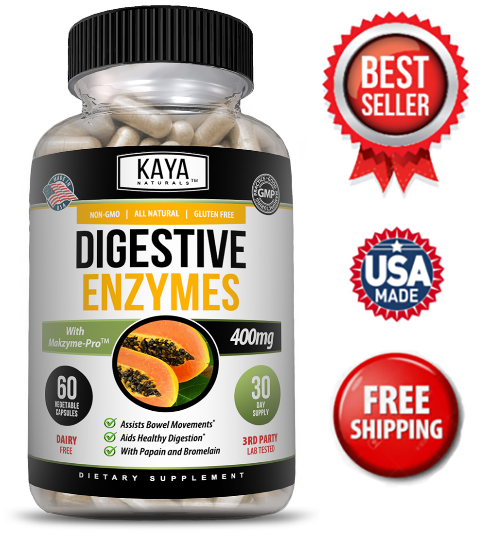 Kaya Naturals Digestive Enzymes Blend Health Supplement Daily