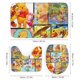 thumbnail image 3 of Juego de 4 cortinas de ducha de Winnie The Pooh con alfombrillas antideslizantes, tapa de inodoro y alfombrilla de baño, cortina de ducha impermeable con dibujos animados para niños con 12 ganchos,, 3 of 8