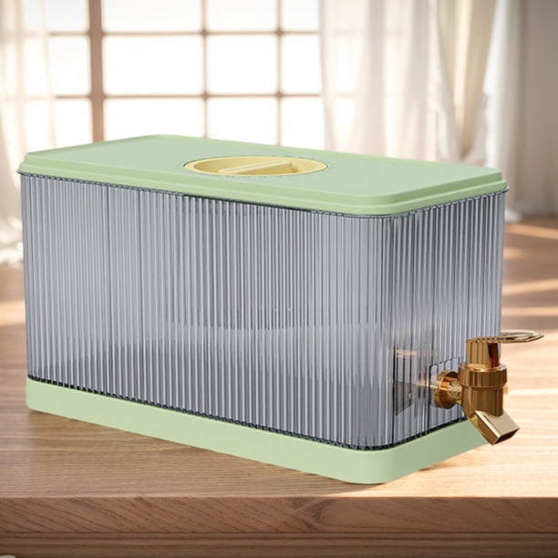 Dispensador de bebidas para refrigerador Ehuebsd 1,2 galones con dispensador de limonada y leche verde