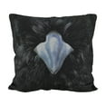 thumbnail image 1 of 18 in. Black Raven Face Decorative Throw Pillow, 1 of 3