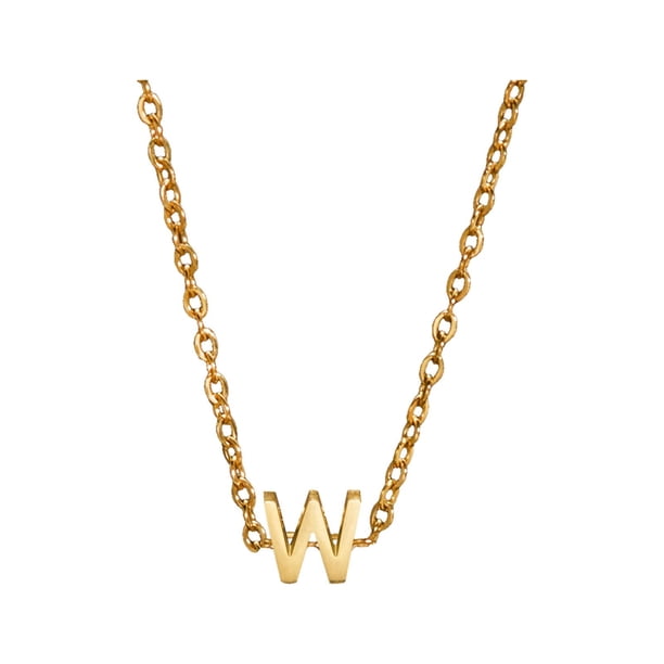 Un collar de oro con las iniciales de un nombre femenino de moda es un regalo para adolescentes femeninas