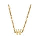 thumbnail image 1 of Un collar de oro con las iniciales de un nombre femenino de moda es un regalo para adolescentes femeninas, 1 of 5