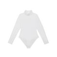 thumbnail image 5 of SHCKE Women's Basic White Bodysuit Long-Sleeve Slim Fit Bodysuit Turtle Neck Jumpsuits, 5 of 6