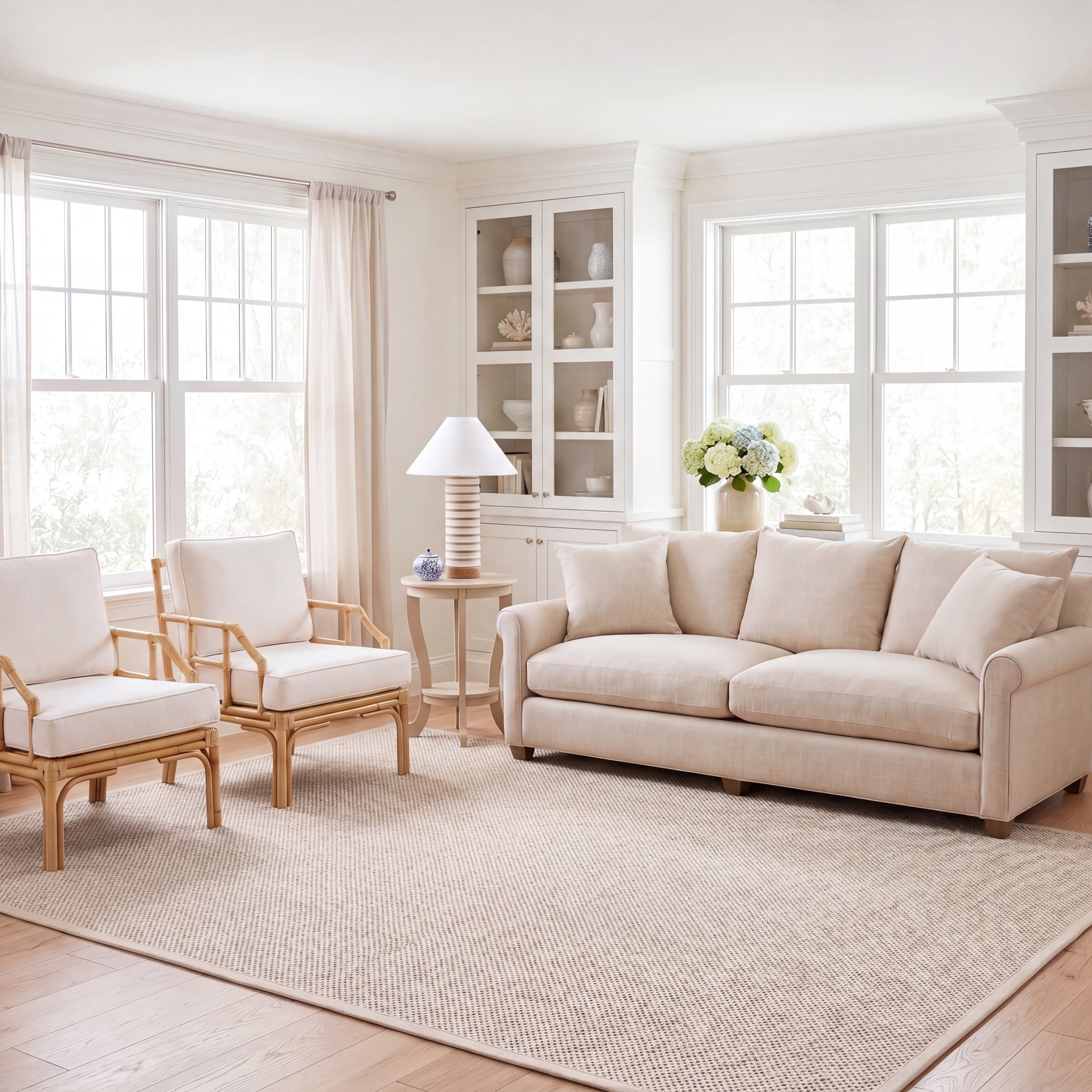 Safavieh Natural Fiber Kentigern Solid Area Rug, Marble/Beige, 2' x 4'