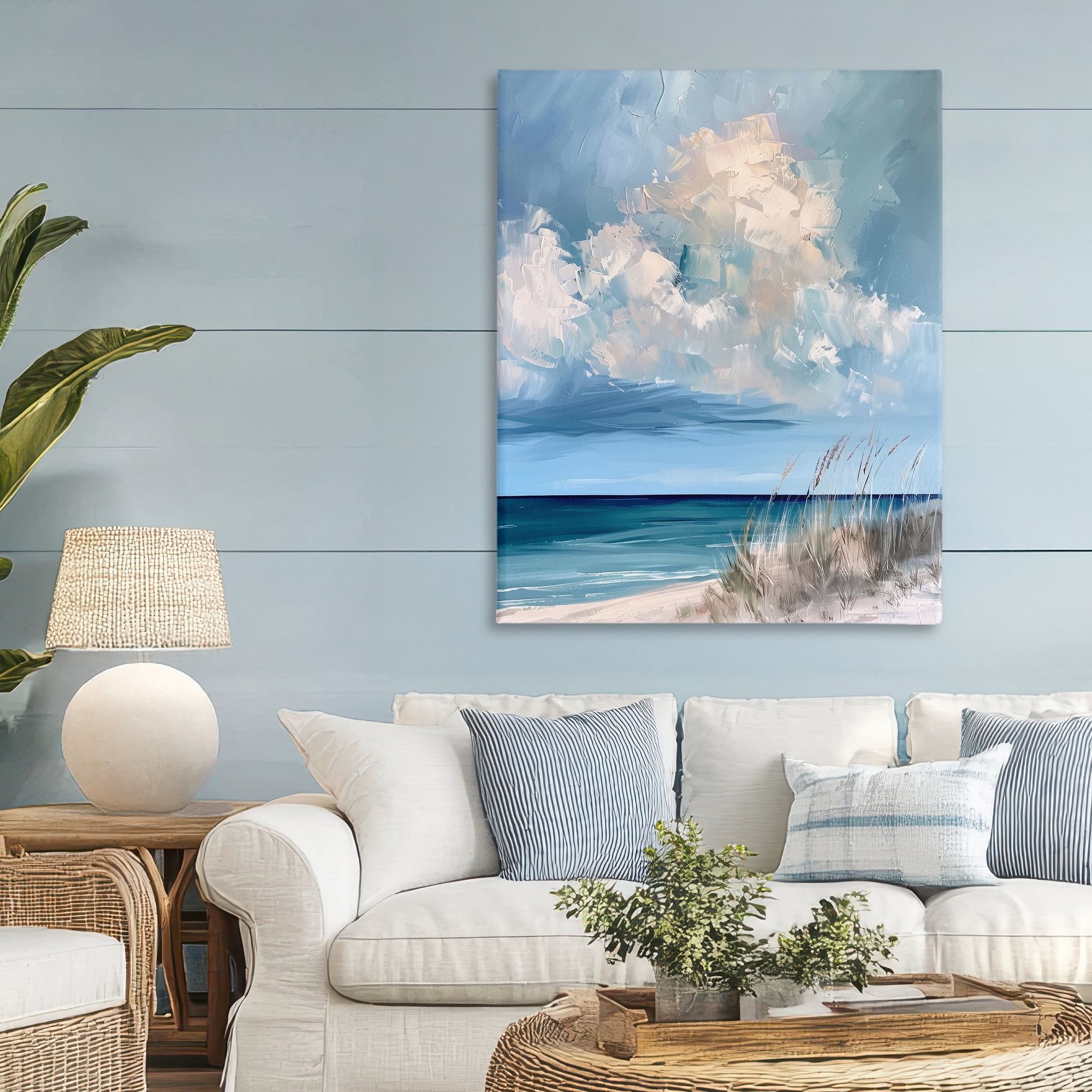 Stupell Industries A Storm Is Coming on Beach Canvas Wall Art, design by Petal Prints Design