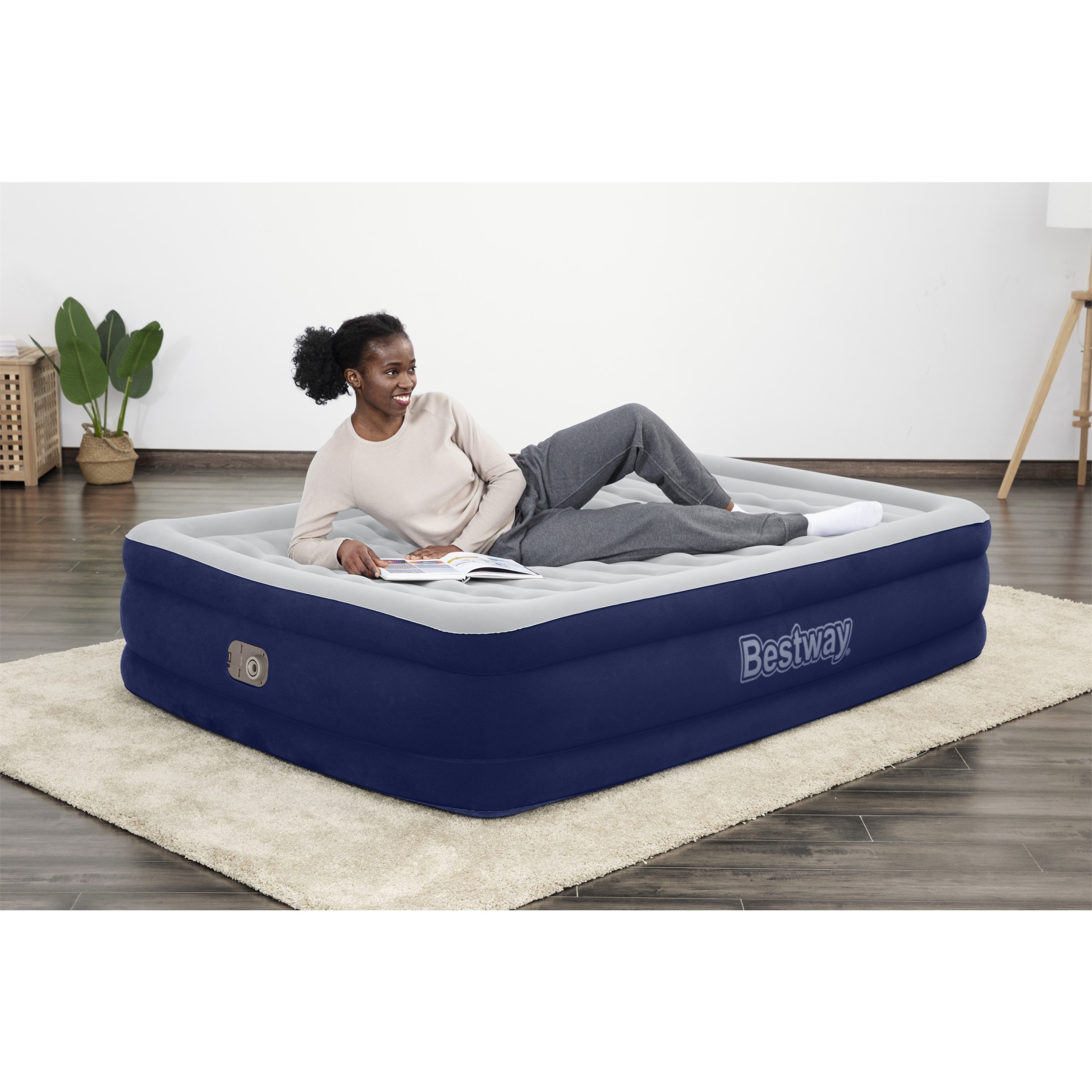 Bestway Tritech Air Mattress Full 15" with Built-in AC Pump Included