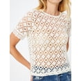 thumbnail image 5 of Crew Neck Short Sleeve Crochet T-Shirt, 5 of 6