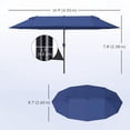 thumbnail image 3 of Outsunny 15ft Double-sided Patio Umbrella, Extra Large Outdoor Parasol, 3 of 10