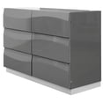 thumbnail image 3 of Leon Modern High Gloss Dresser in Gray, 3 of 3
