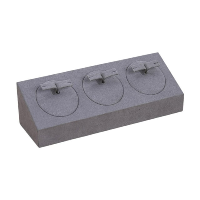 Expositor de joyas con 3 posiciones para pendientes, ideal para uso doméstico y transmisión en vivo. Gris