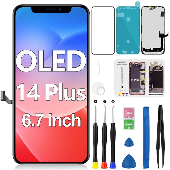 Kit de repuesto de pantalla FOOBONG para iPhone 14 Plus OLED de 6.7 pulgadas
