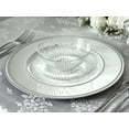 thumbnail image 5 of " OCCASIONS " 50 Plates Pack (25 Guests) Premium Wedding Party Disposable Plastic Plates Set -25 x 10'' Dinner + 25 x 7'' Salad /dessert plates (Coastal Plain Clear), 5 of 7