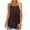 Brown, variant on Long Vest,Flowy Tank Top for Women,Loose Cami,Pleated Dressy Swing Spaghetti Strap Camisole