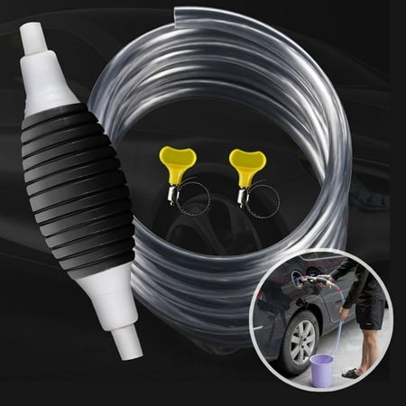 Multifunction Liquid Sucker Pump Gasoline Transfer Pump Manual Fuel Transfer Pump Portable Fuel Syphon Pump for Gas Gasoline Petrol Diesel Oil Liquid Water with 6.5Ft Syphon Hose