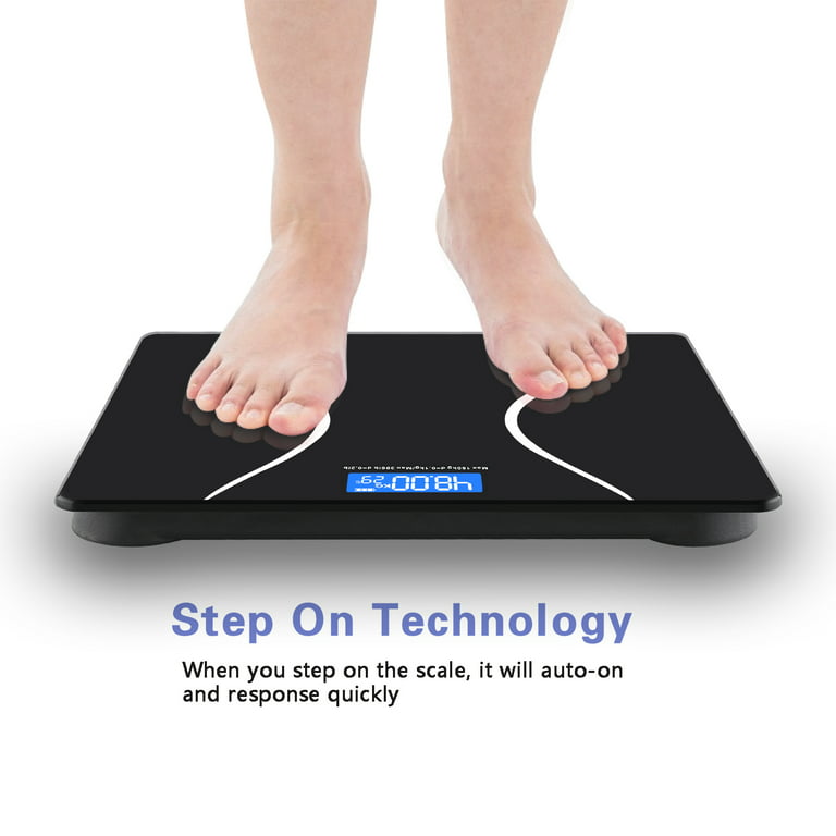 Digital Bathroom Scale, Highly Accurate Body Weight Scale with LCD