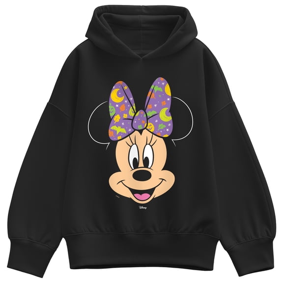 Disney - Halloween Bow Minnie Mouse - Women's Oversized Fleece Hoodie Sweatshirt