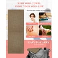 thumbnail image 5 of Vintage Brown Yoga Towel for Hot Yoga Non Slip, Farmhouse Retro Dark Solid Color Linen Texture Yoga Mat Towel Absorbent Yoga Sweat Towels Microfiber Hot Yoga Blanket for Bikram Pilates 26"x74", 5 of 7