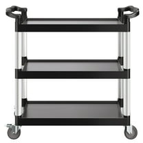 ZOPan Heavy Duty Utility Cart 500 lbs Capacity 3-tier Service Cart with Wheels