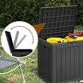 thumbnail image 5 of Uforic 30 Gallon Outdoor Storage Box, Weatherproof Lockable Resin Deck Box for Patio Furniture, Pool Accessories, Garden Tools and Supplies, Black, 5 of 9