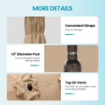 thumbnail image 2 of Aoodor 15 ft. Double Sided Patio Umbrella with Base Stand - Brown, 2 of 9