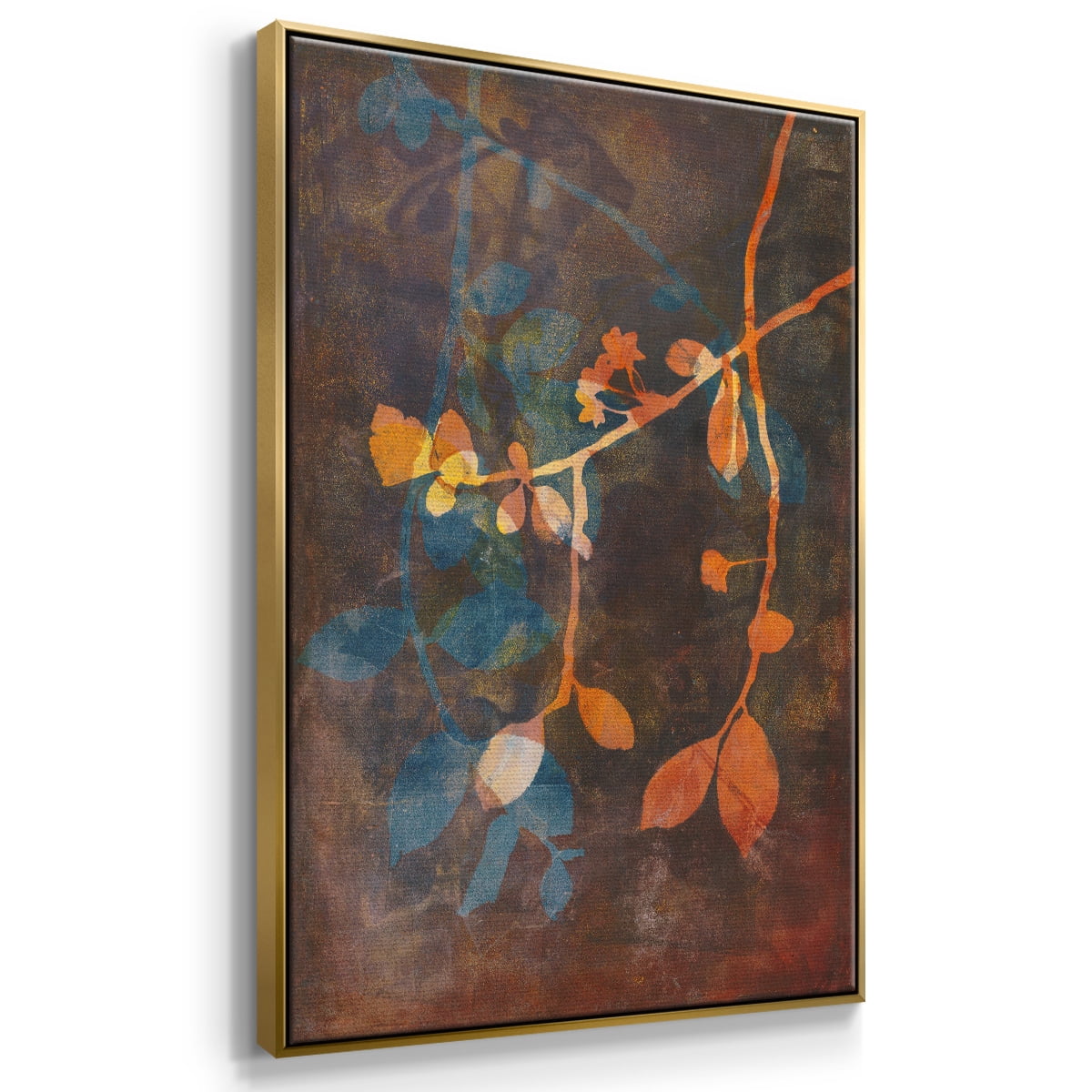 Branching Out V Framed Premium Gallery Wrapped Canvas - Ready to Hang - 25 x 37 - Gold Floating Frame