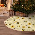 thumbnail image 6 of Daiia Sunflowers Bee Drawing Merry Christmas Tree Skirt , Xmas Large Lace-up Tree Skirt, Santa Snowflakes Rustic Home Decorations New Year Party Farmhouse Decor-30", 6 of 7