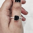 thumbnail image 3 of Natural Black Tourmaline Ring, Rough Tourmaline Ring, October Birthstone, Twisted Band, 925 Sterling Silver, Womens Ring, Christmas, Thanksgiving, Handmade, Statement Jewelry, Raw Gemstone Jewelry, 3 of 6