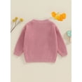 thumbnail image 4 of SANSIWU Big Sister Little Sister Matching Outfits Baby Girl Sweater Long Sleeve Pullover Sweatshirt Fall Knitwear, 4 of 6