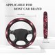 thumbnail image 3 of Fotbe Surreal Pink Headphones Funda para Volante Universal de 15 pulgadas, Accesorios para Auto para Hombre y Mujer, Protector de Volante Cómodo para SUV y Sedán, 3 of 6