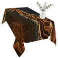 thumbnail image 2 of Brown Marble Table Cloth Waterproof Tablecloths, Gold Abstract Vintage Modern Ombre Art Tablecloth Dining Table Cover for Kitchen Party Tabletop Outdoor, Rectangle Tablecloth 54x108 Inch, 2 of 9