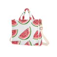 thumbnail image 7 of FORMRS Womens Corduroy Tote Bag Crossbody Shoulder Handbag with Pocket, White Watermelon, 7 of 7