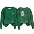 thumbnail image 1 of Nouveau & Tendance!FUNUONY T-Shirt de la Saint-Patrick Mode Décontractée pour Femmes Imprimé Saint à Manches Longues Col Rond Vert Armée m, 1 of 9