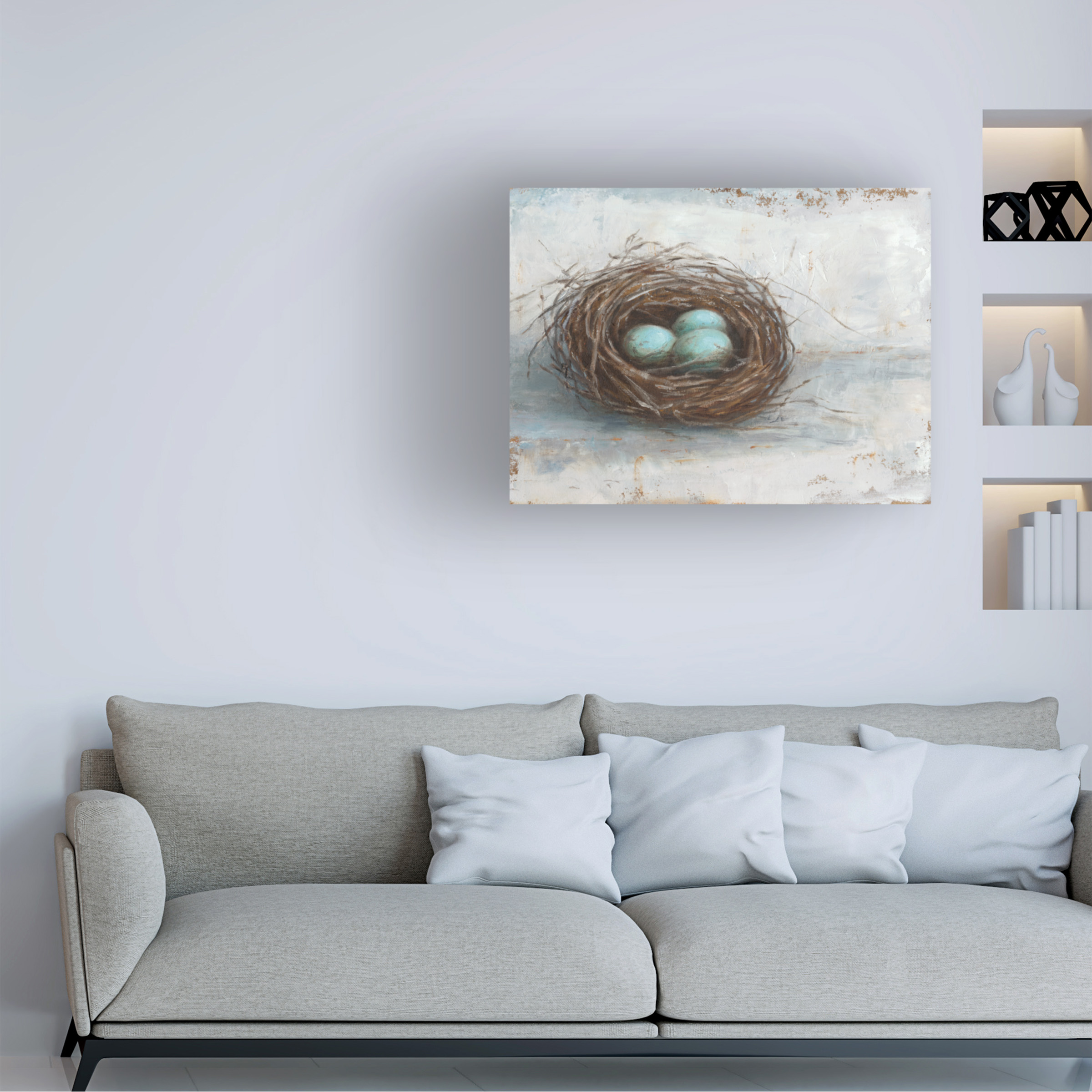 Trademark Fine Art Ethan Harper Rustic Bird Nest I Canvas Wall Art - 14x19