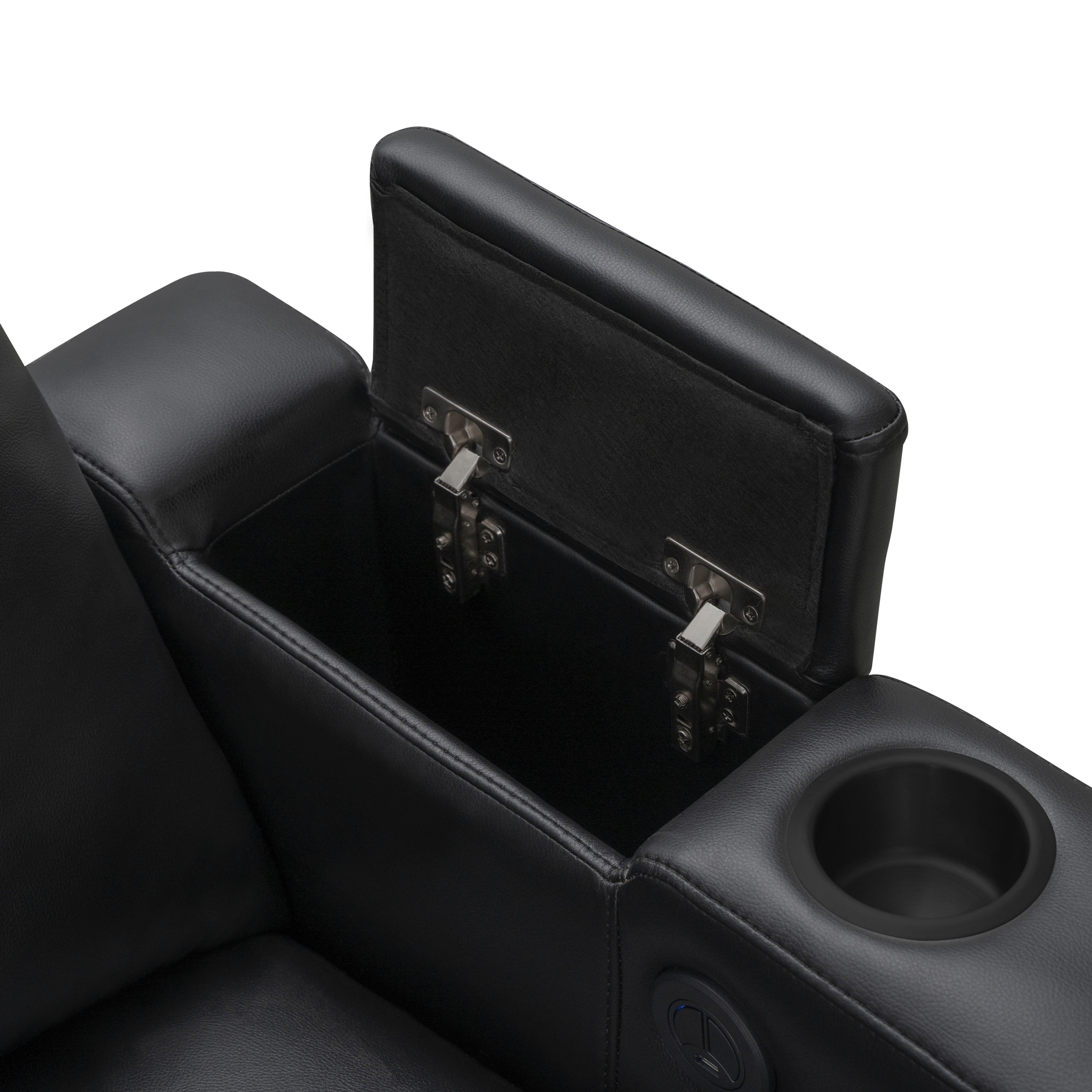 Abbyson rider leather 2024 theater power recliner
