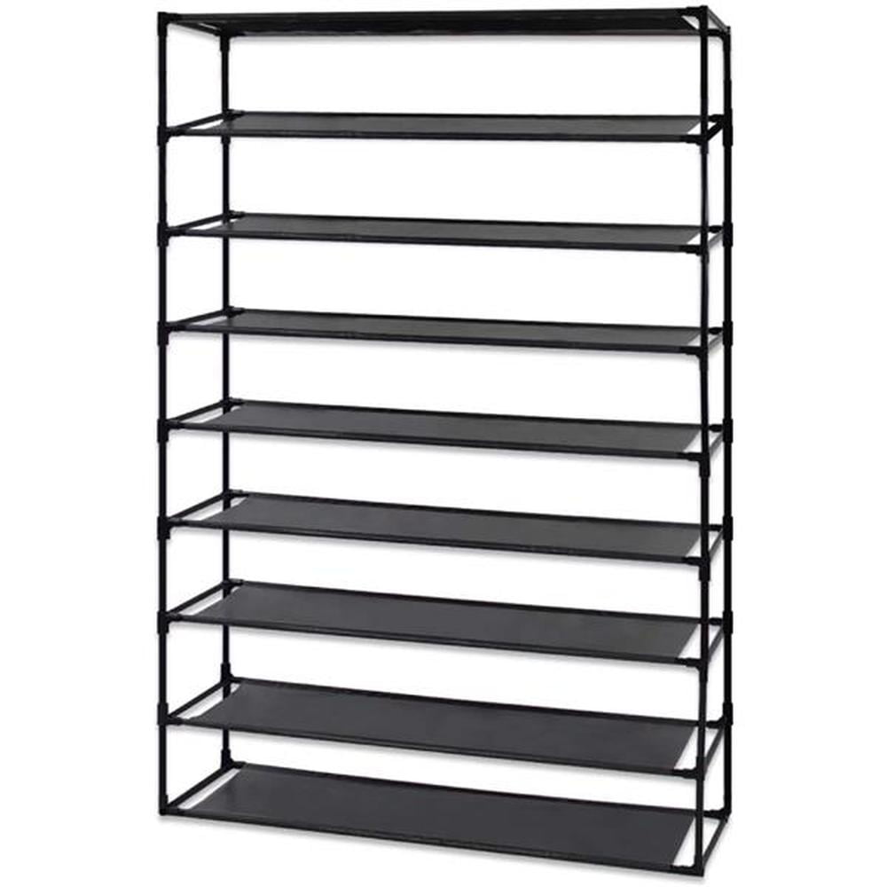Details about   9 Tiers 50 Pairs Shoe Rack Waterproof Organizer Tower Storage Shelf Fabric New 