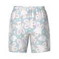 thumbnail image 4 of Lsque Mens Swim Trunks Rabbit And Star Pattern - Bathing Suit Compression Liner - Beach Swim Shorts Swimwear - (S-3XL) - Stretch Quick Dry -XX-Large, 4 of 9