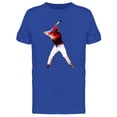 thumbnail image 1 of Abstract Baseball Player Design T-Shirt Men -Image by Shutterstock, Male 3X-Large, 1 of 2