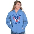 thumbnail image 3 of Island Lovin Puerto Rican Pride PR Zip Hoodie Sweatshirt Women Brisco Brands M, 3 of 5